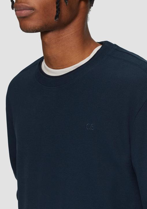 Actual product image S.Oliver T-Shirt Longsleeve mit Rippstruktur und Logostickerei (M)