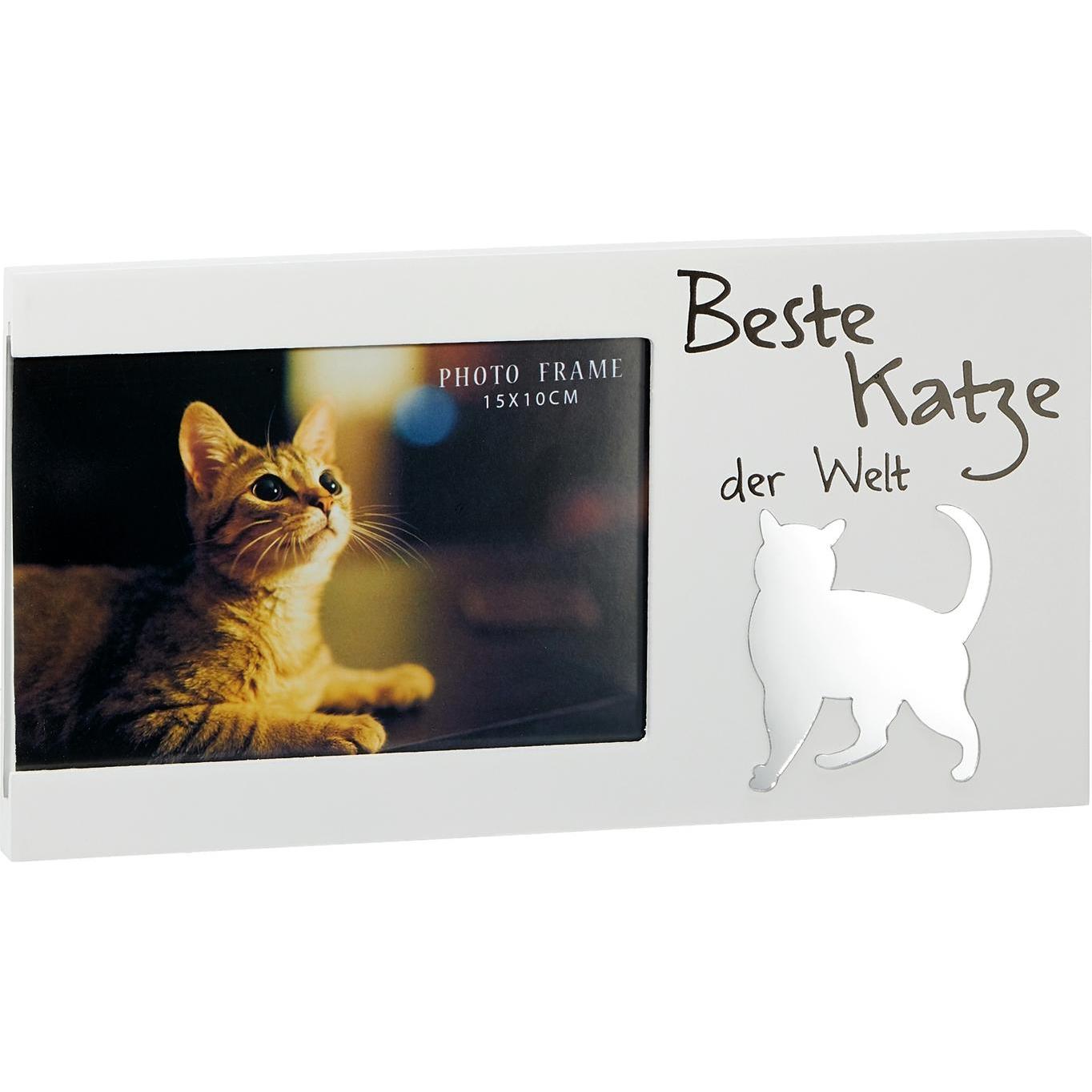 HTI-Living, Bilderrahmen, Bilderrahmen 15 x 10 mit Spruch "Beste Katze der Welt" (15 x 10 cm)