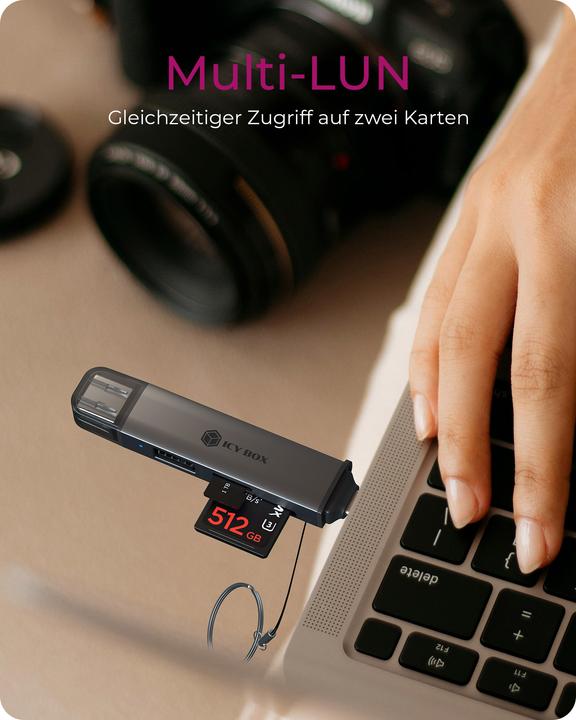 Actual product image Icy Box IB-CR203-CU3 (USB-C 3.2 Gen 1)