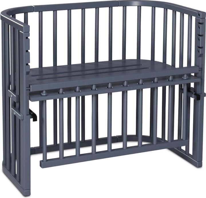 Actual product image Babybay Boxspring Comfort Plus co-sleeper bed - slate grey
