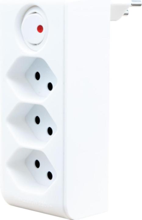 Image du produit Brennenstuhl cleverLINE fiche de dérivation double blanc avec interrupteur, orientable jusqu'à 300° (avec (Type 13, 2x)