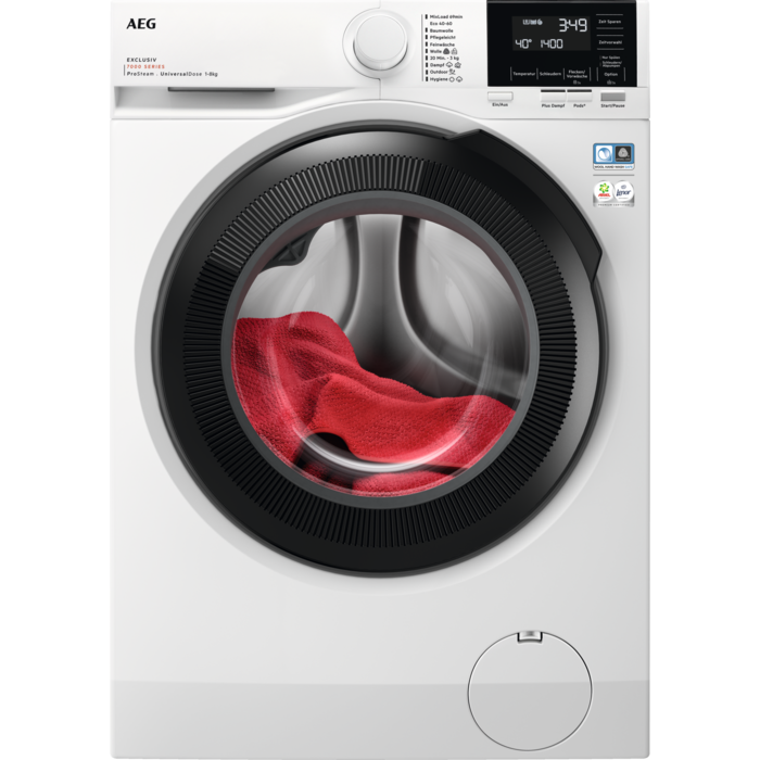 Produktbild AEG LR7E60489 Waschmaschine Frontlader 8 kg 1.400 U/Min Startzeitvorwahl (8 kg, Links)