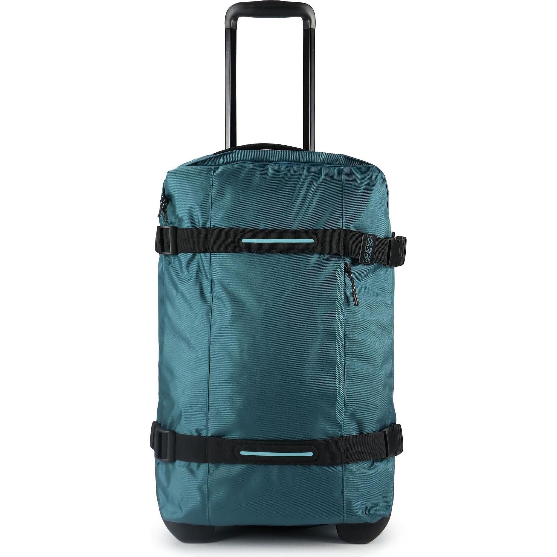 American Tourister, Valigia, URBAN TRACK, Duffle with Wheels, TOTALLY TEAL, Nero, Turchese, (55 l)