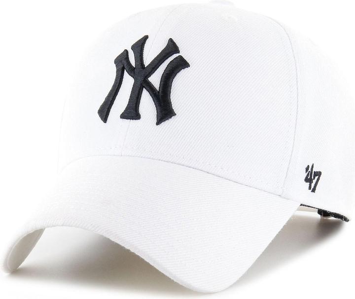 47 Brand Adjustable Cap - MLB New York Yankees Weiss Schwarz