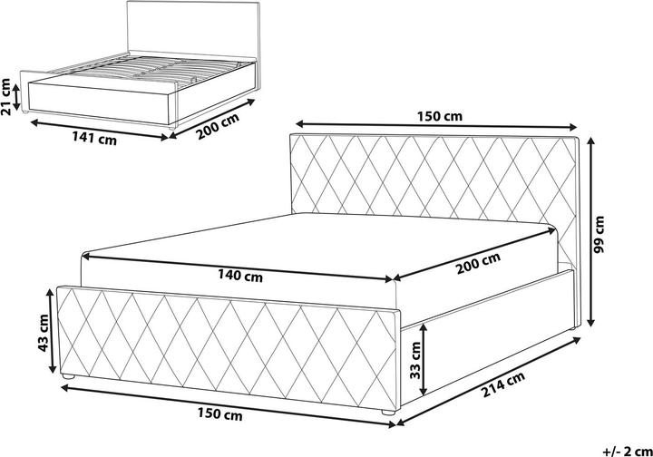Produktbild Beliani Rochefort (140 x 200 cm)
