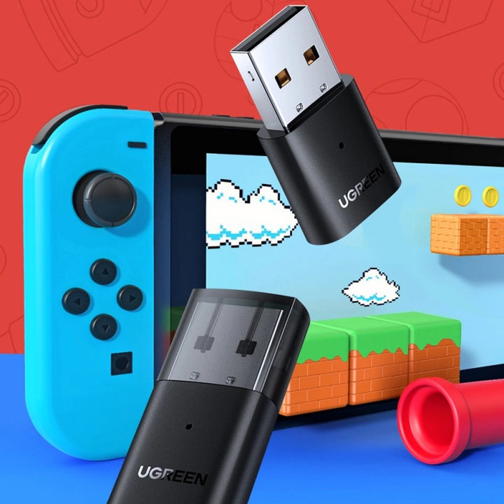 Immagine prodotto Ugreen Trasmettitore USB Bluetooth 5.0 per Nintendo Switch, PC, Laptop (Emittenti)