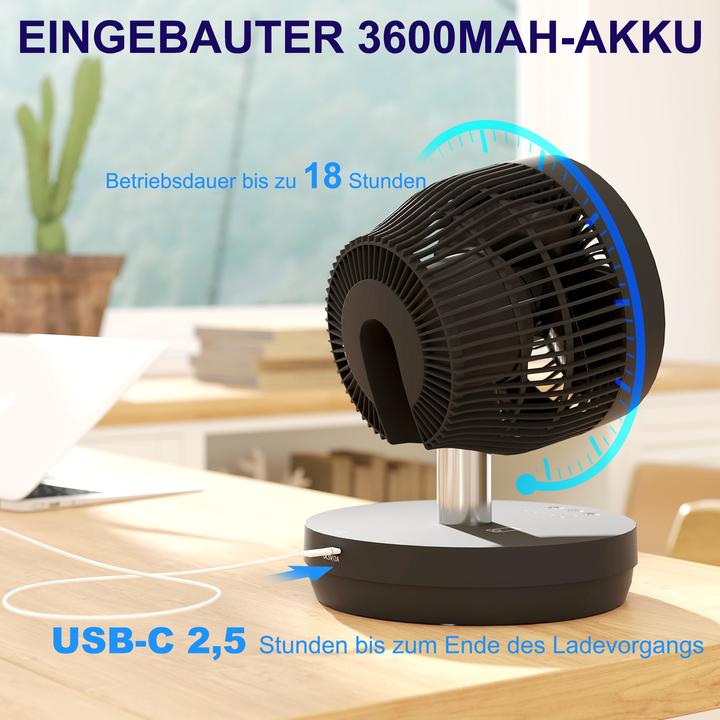 Produktbild Homcom Standventilator ABS, Aluminium Schwarz (56 dB)