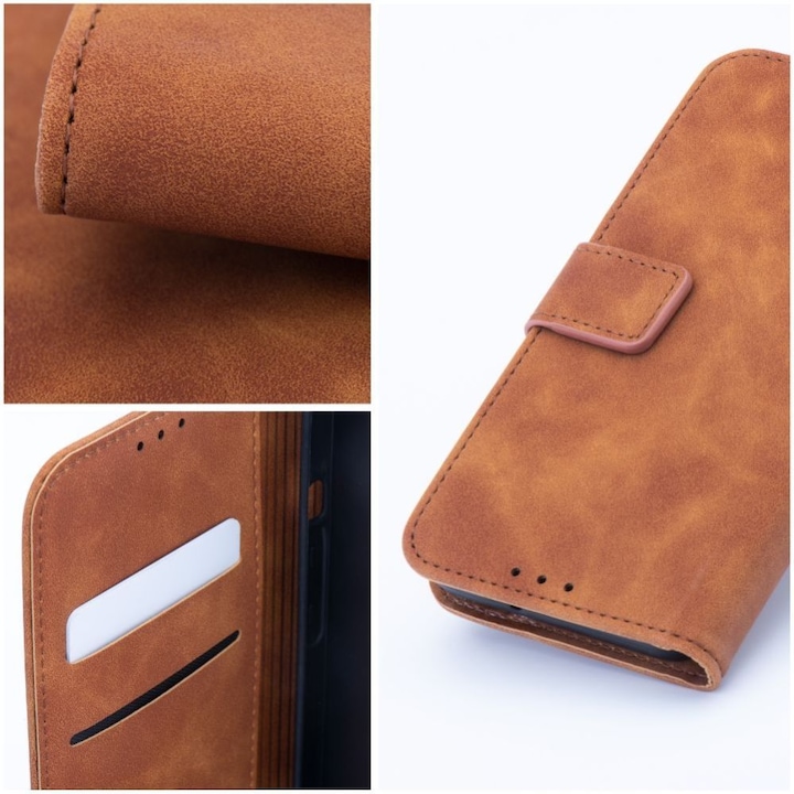Produktbild Forcell Back panel cover OEM TENDER Book Case for SAMSUNG A13 5G / A04S brown (Samsung Galaxy A04S, Samsung Galaxy A13 5G)