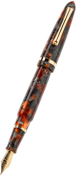 Immagine prodotto Montegrappa Penna stilografica Isven3aj Venetia, agata prugna, M (Arancia, Nero)