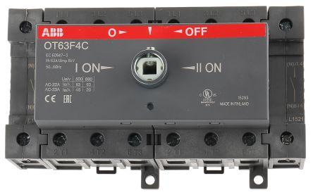 Actual product image ABB Changeover Switch Manual 4 Pole 63 Amp