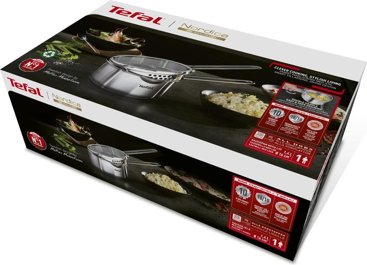 Produktbild Tefal Nordica Stielkasserolle 16 cm (16 cm, Kochtopf, Edelstahl)