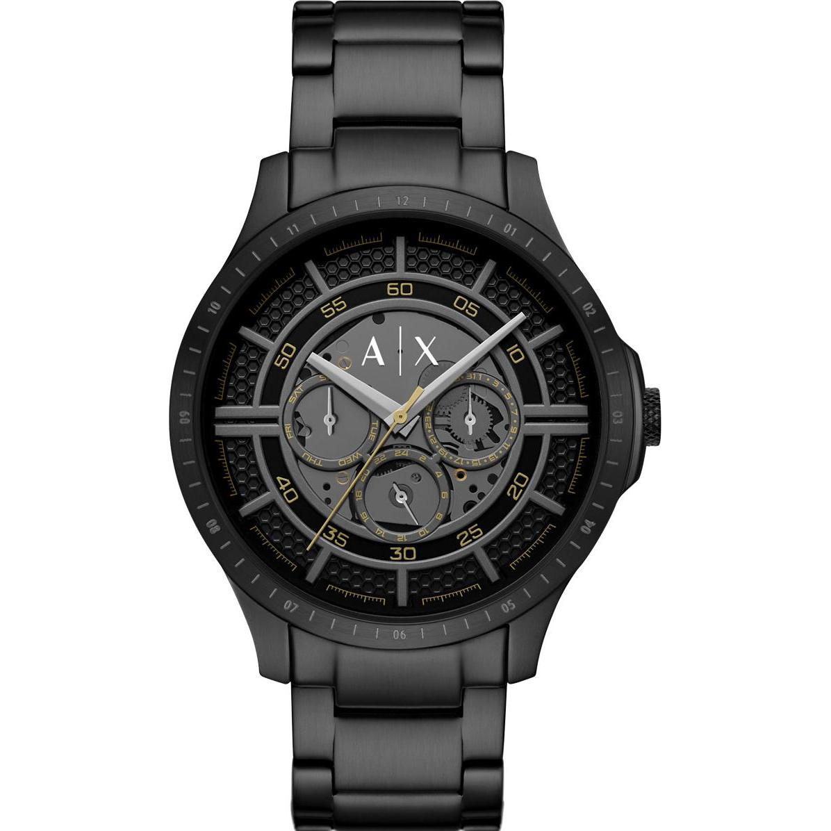 Armani Exchange, Armbanduhr, Herrenuhr, Schwarz, (Analoguhr, 46 mm)