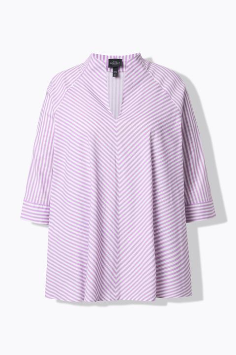 Actual product image Ulla Popken Diagonal Striped Blouse (56)
