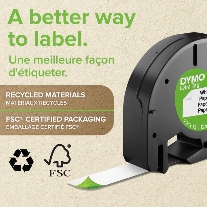 Actual product image Dymo LetraTag marking tape (1.20 cm, White)