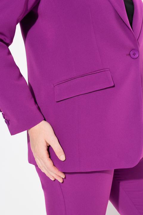 Produktbild Ulla Popken Blazer, Acetat, Reverskragen, Knopfverschluss (52)