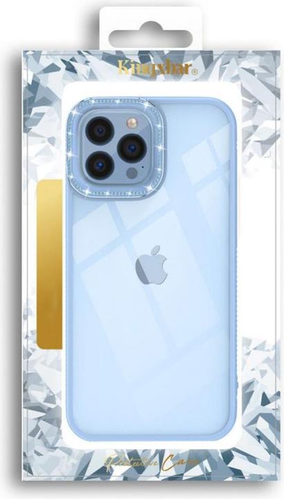 Productafbeelding Kingxbar Sparkle Series hoesje iPhone 13 Pro met kristallen achterkant blauw (Apple iPhone 13 Pro)