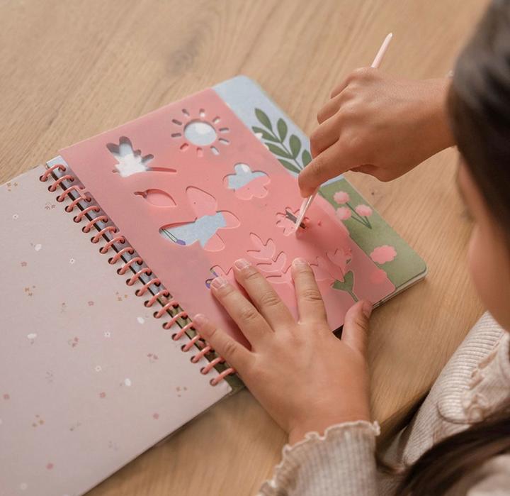 Produktbild Little Dutch Scratchbuch Rosa & Friends