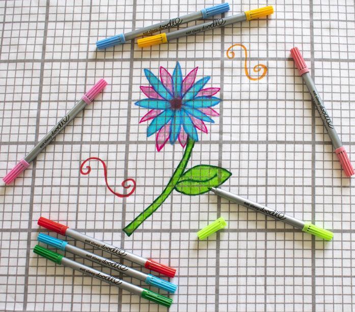 Produktbild Eat Sleep Doodle Set mit 10 abwaschbaren Filzstiften in verschiedenen Farben (10x)