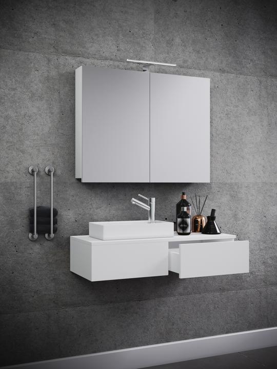 Actual product image VCM 3-piece wash place washbasin Gudas mirror cabinet