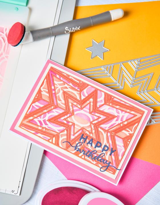 Actual product image Sizzix Thinlits punching stencil "Cosmopolitan Christmas, Star Bright by Stacey Park"