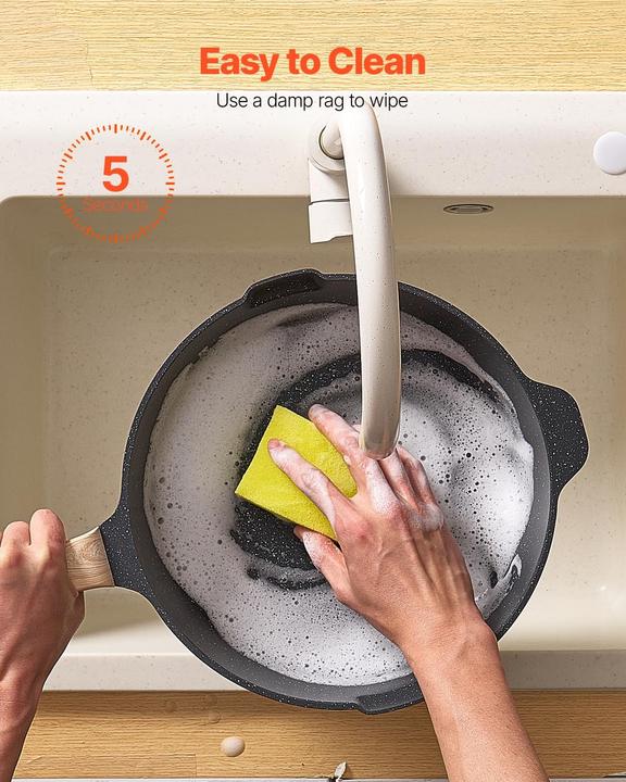 Immagine prodotto Vevor Topf- und Pfannenset (Set di pentole e padelle da cucina, Acciaio inossidabile, Alluminio)