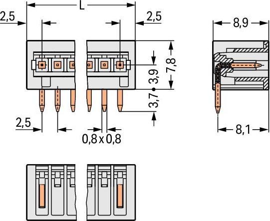 Image du produit Wago Borne pour circuit imprimé
