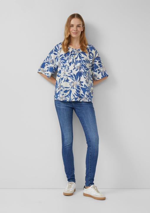 Produktbild S.Oliver Bluse Strukturierte Bluse aus Viskosemix mit Raffung (44)