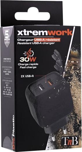 Actual product image T'nB Xtremework power supply 27W 30W, 3A, 2x USB A (30 W)