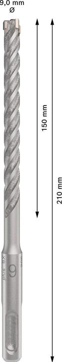 Productafbeelding Bosch Professional Zubehör PRO SDS plus-5X hamerboor, 9 x 150 x 210 mm (9 mm)