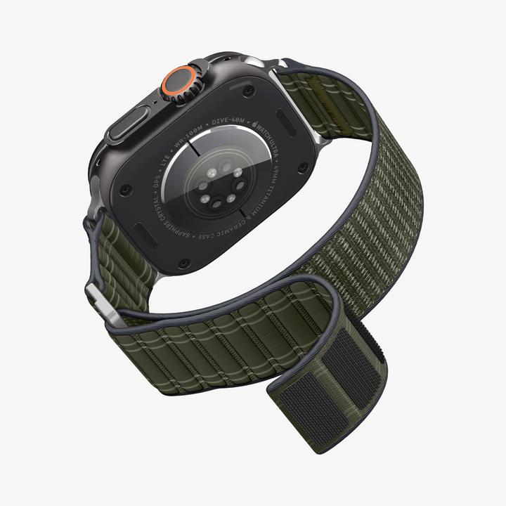 Actual product image Spigen WBF0 Apple Watch (44/45mm) / Watch 10/11 (46mm) / Ultra (49mm) Band Green (44 mm, 45 mm, 46 mm, 49 mm, Fabric, Nylon)