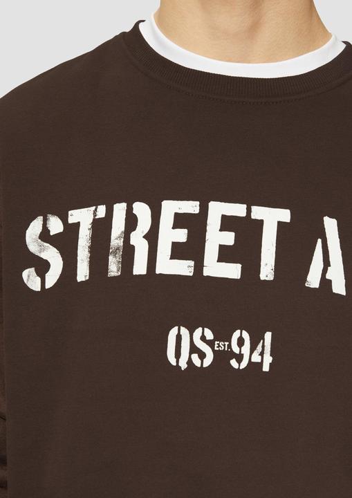 Produktbild s.Oliver Sweatshirt Sweatshirt mit Frontprint (L, M)