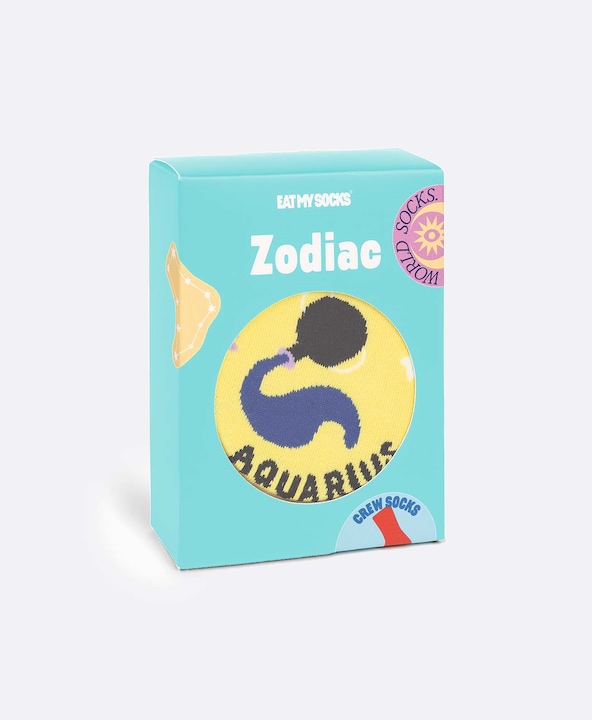 Actual product image Eat My Socks Socks, Zodiac Aquarius (One size)