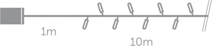 Light Creations Smart Light LED - 10 m - 100 warm white lamps - green cable - modulator - batteries not included (10 m)