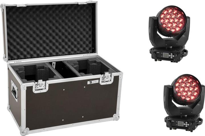 Eurolite Set 2x LED TMH-X4 Moving-Head Wash Zoom + Case (LED)