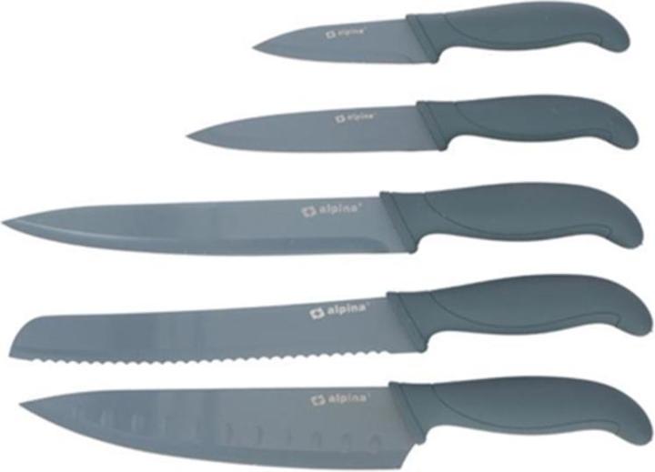 Actual product image alpina Set of professional kitchen knives 5 pcs.