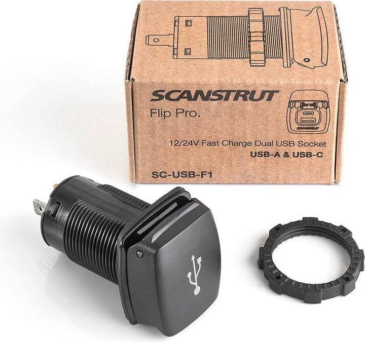 Compass Prise USB double Scanstrut TYP A et TYP C