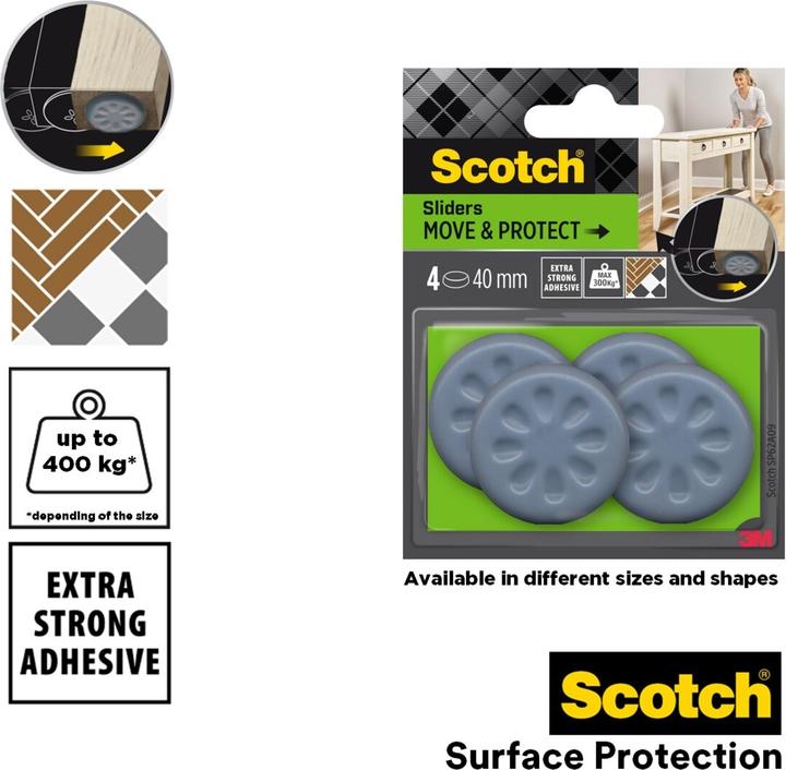 Productafbeelding Scotch Verplaatsen en beschermen (Plastic glijders, 8 Pcs.)