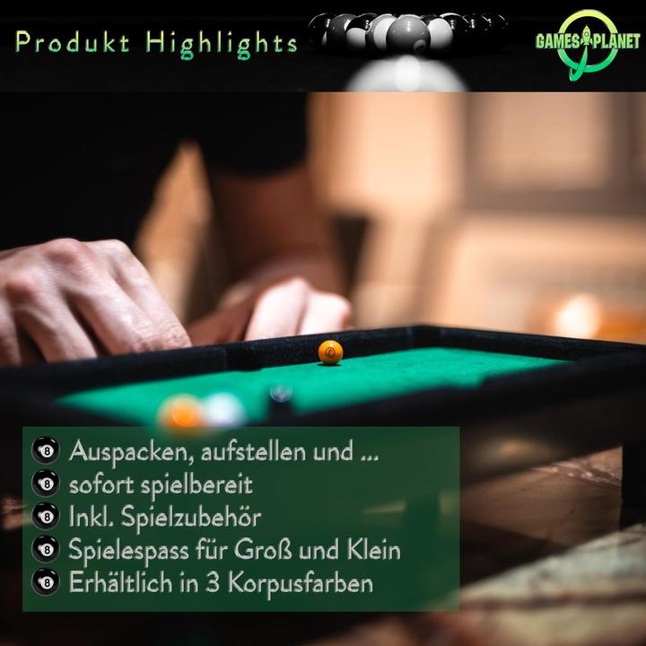 Image du produit Games Planet Mini billard NANO + accessoires, foncé