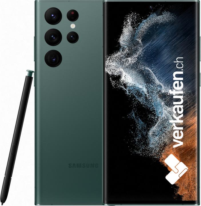 Produktbild verkaufen.ch Galaxy S22 Ultra 5G (256 GB, Green, 6.80", 108 Mpx, Dual SIM, B / Sehr gut)