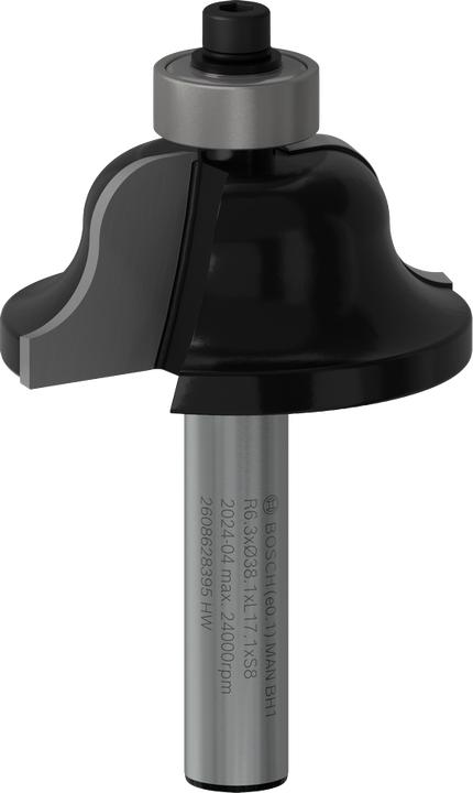 Produktbild Bosch Professional Zubehör Kantenformfräser B, 8 mm, R1 6,3 mm, B 12,7 mm, L 17 mm, G 61 mm