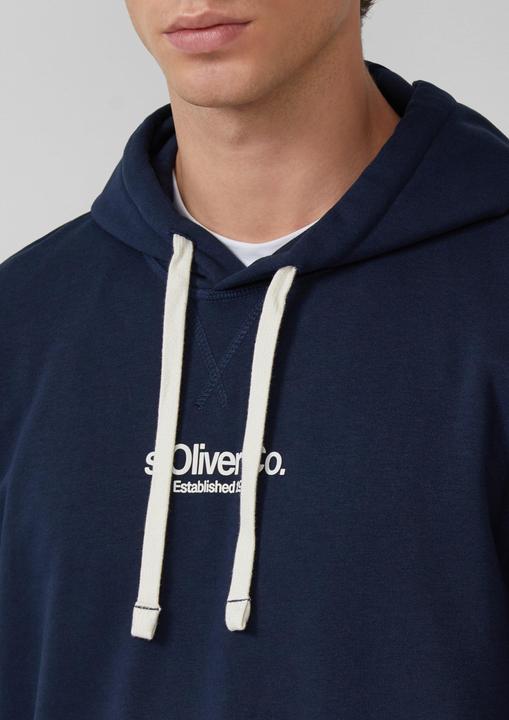 Produktbild s.Oliver Sweatshirt Kapuzenpullover aus Baumwollmix mit Label-Print (M)