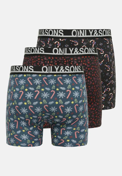 Image du produit Only & Sons Onsfitz Solid Black Boxer 3pack3854 Noos (L, Lot de 3)