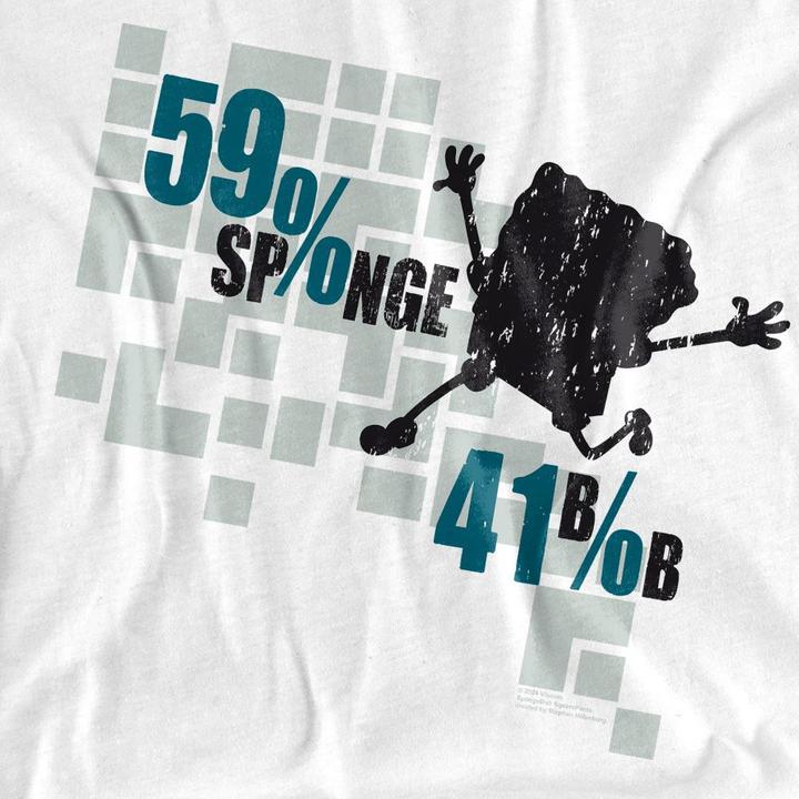 Immagine prodotto Spongebob Squarepants 59% Sponge 41% Bob Maglietta Uomo (4XL)
