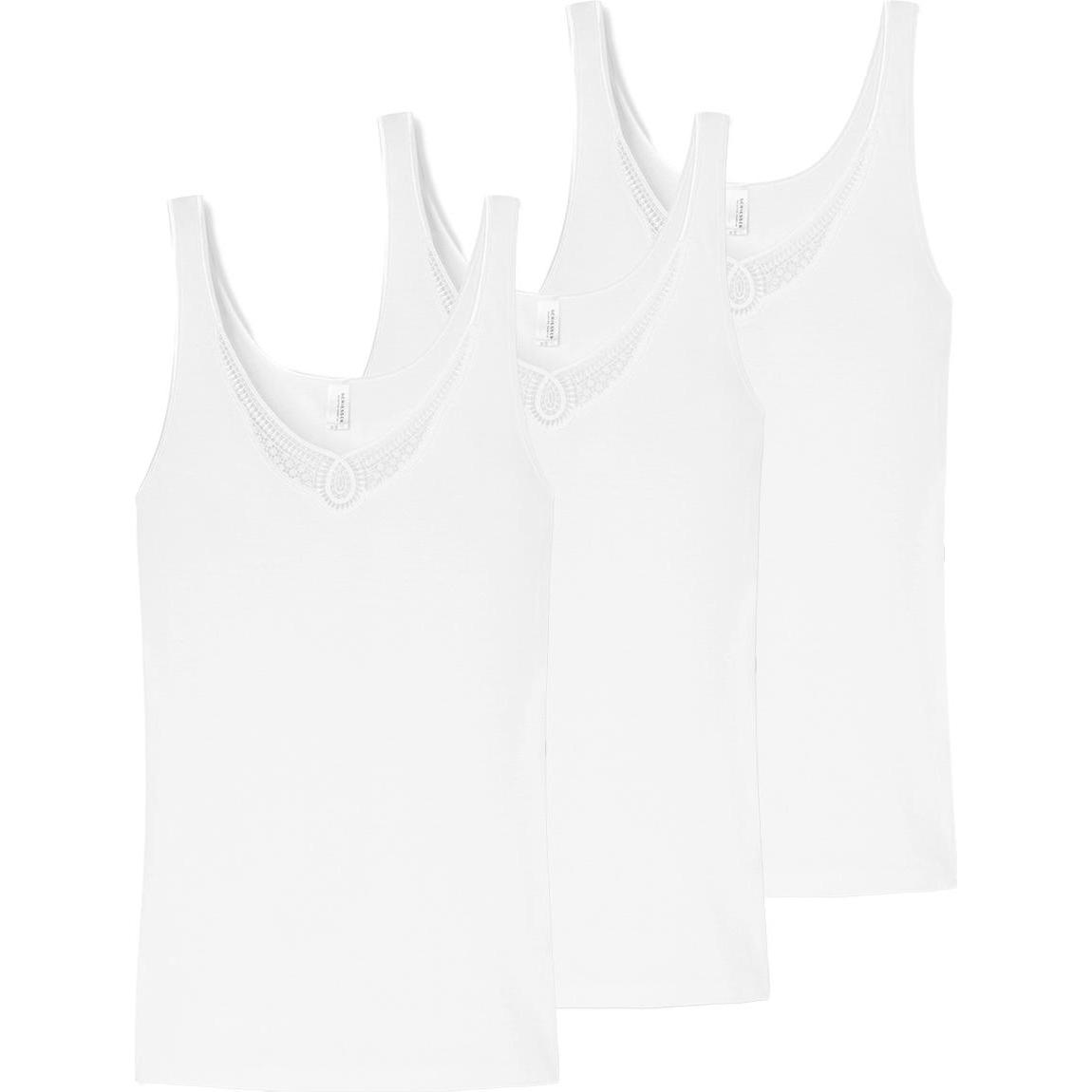 Schiesser, Damen, Shirt, 3er Pack Hemdchenkonzept Unterhemd / Top, Weiss, (42)