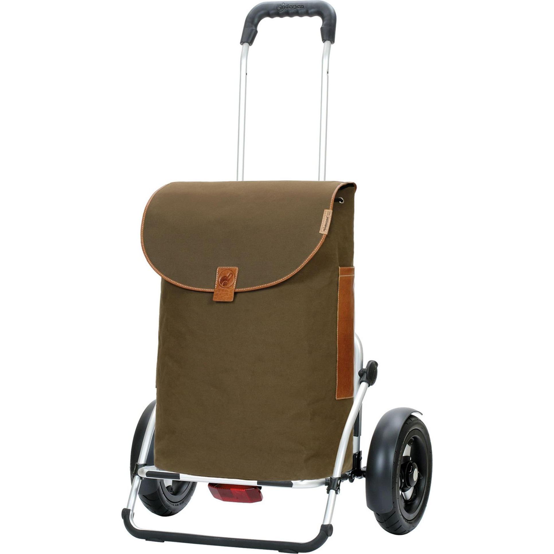 Andersen, Einkaufshilfe, Royal Shopper Plus Saira Einkaufstrolley 60 cm mit Lufträdern, Grün