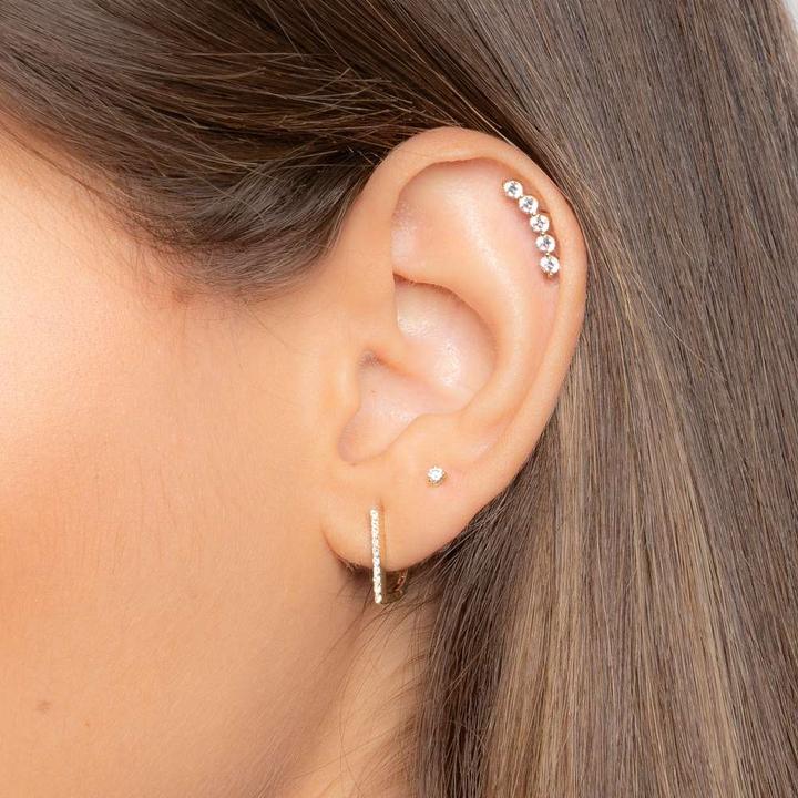Immagine prodotto Bijouteria Gioielli per l'orecchio d'oro (Oro 14K, Zirconia premium)
