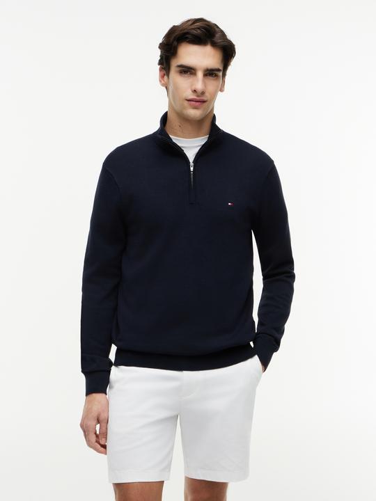 Actual product image Tommy Hilfiger Essential Cotton Zip Mock (XL)