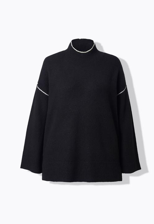 Produktbild Ulla Popken Pullover, Schmucknähte, Stehkragen, Langarm (42, 44)