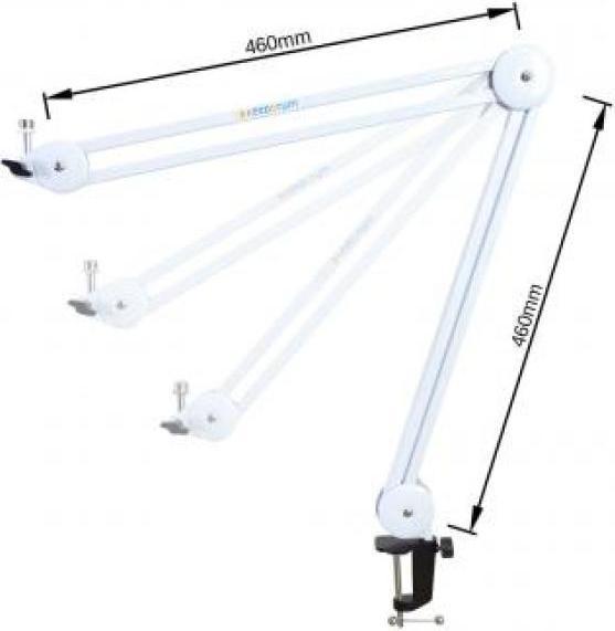 Actual product image keepdrum Tablet holder with articulated arm Stand White