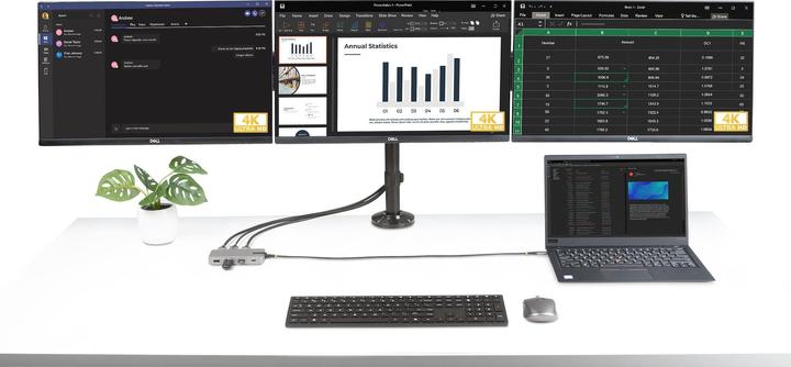 Produktbild StarTech COM USB-C Triple-Monitor Multiport Adapter HDMI/DisplayPort USB Hub 3-Port 10Gbps USB Hub P (USB-C, 6 Ports)